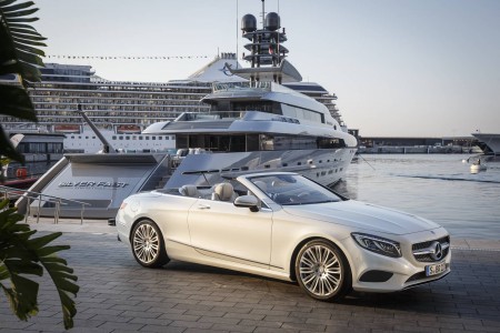 Mercedes-Benz S-Class Cabriolet Silver Fast Yacht