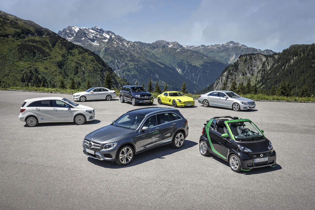 Mercedes-Benz auf der Silvretta E-Auto Rallye 2015 mașini electrice