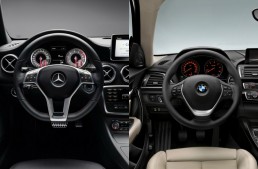 Comparație statică: Mercedes-Benz A-Class vs BMW Seria 1 facelift
