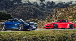 Duelul anului. Primul comparativ Mercedes-AMG GT S – Porsche 911 GTS
