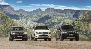 Liga campionilor: Mercedes ML 350 Bluetec, BMW X5 xDrive 30d, Range Rover Sport SDV6 HSE