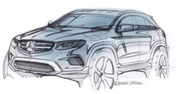 O schiță oficială a noului SUV Mercedes-Benz GLC lansată înaintea prezentării oficiale de miercuri