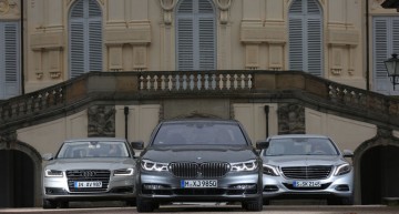 Test comparativ realizat de auto motor und sport: Mercedes S 500 vs BMW 750i, Audi A8 4.0 TFSI