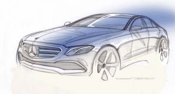 Mercedes-Benz arată schița noului E-Class la miezul nopții! Chiar e un an nou fericit!