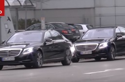 Mercedes S-Class facelift 2017, filmat când iese la joacă