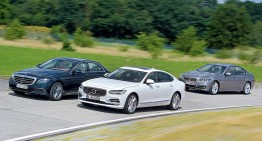 Mercedes E-Class 2017 câștigă duelul cu Volvo S90 și BMW Seria