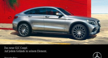 Mercedes-Benz GLC Coupe se simte ca acasă pe orice suprafață