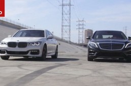 Ciocnirea titanilor: Mercedes S 550 versus BMW 750i (video)