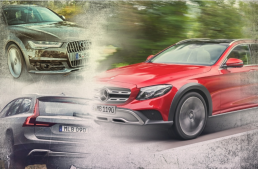 Mercedes E-Class All-Terrain vs Audi A6 Allroad, Volvo V90 CC – prima comparație statică
