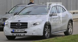 Cele mai recente fotografii spion cu Mercedes GLA facelift