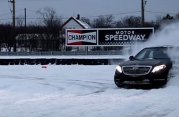 Imprevizibil – Drifturi cu un Mercedes-Benz S-Class 4Matic pe zăpadă