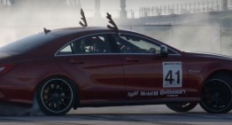Moș Crăciun e furios și iute într-un Mercedes-AMG CLS 63
