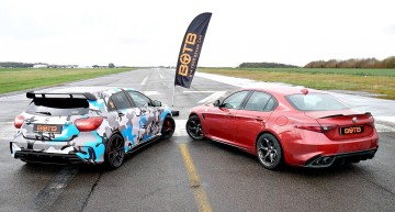 Drag race: Cum câștigă Mercedes-AMG A45 duelul cu Alfa Romeo Giulia QV